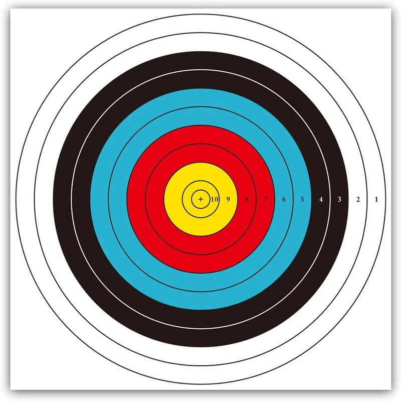 THREE ARCHERS Archery Targets Paper for Backyard 30/50pcs Standard Archery Target 40cm 10 Ring Bow and Arrow Target for Hunting & Shooting Archery Accessories for Target Practice - Image 1